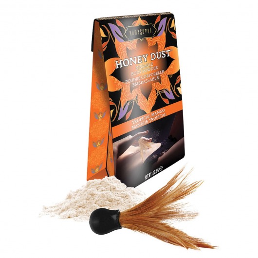 Пудра для тела Honey Dust Body Powder с ароматом манго - 28 гр. - Kama Sutra - купить с доставкой в Рыбинске