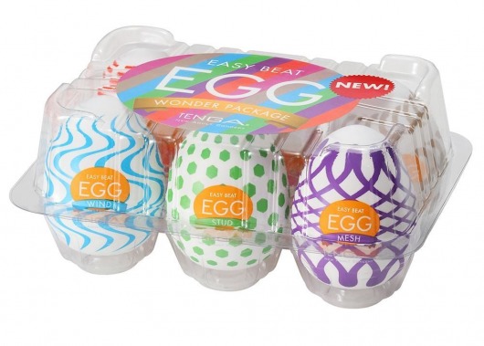 Набор из 6 мастурбаторов Tenga EGG IV с различным рельефом - Tenga - в Рыбинске купить с доставкой
