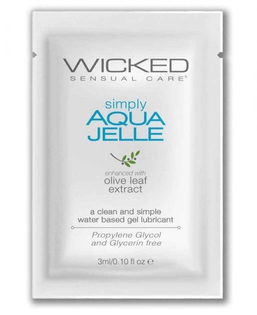 Гель-лубрикант Simply Aqua Jelle - 3 мл. - Wicked - купить с доставкой в Рыбинске