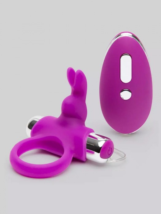 Лиловое виброкольцо с пультом ДУ Remote Control Cock Ring - Happy Rabbit - в Рыбинске купить с доставкой