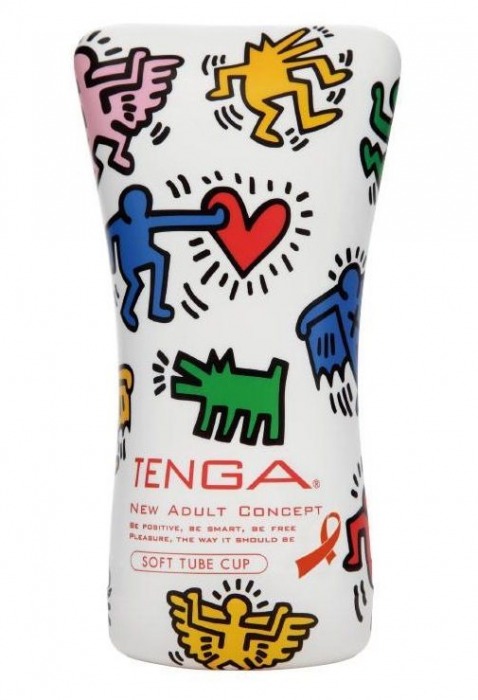Мастурбатор-туба Keith Haring Soft Tube CUP - Tenga - в Рыбинске купить с доставкой