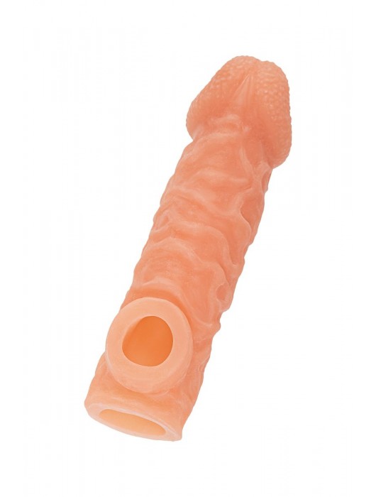 Телесная закрытая насадка с шершавой головкой Cock Sleeve Size S - 13,8 см. - KOKOS - в Рыбинске купить с доставкой