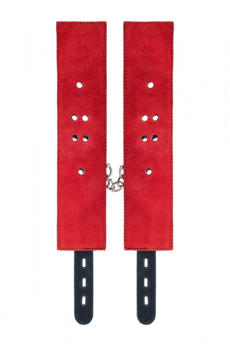 Красно-черные оковы на ноги из кожи - ToyFa - купить с доставкой в Рыбинске