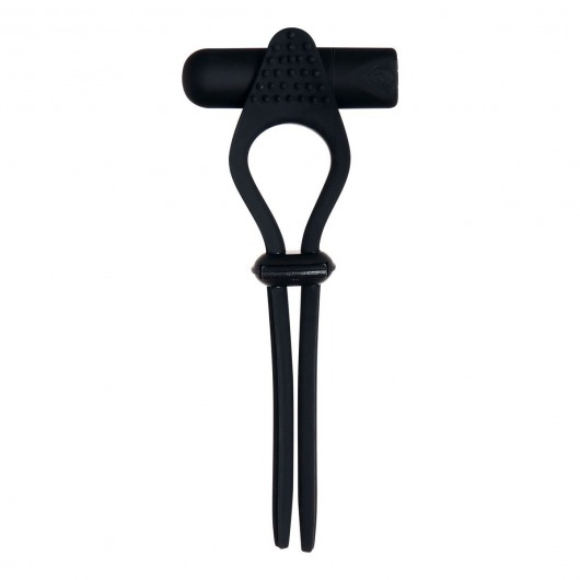 Черное эрекционное лассо с вибропулей Black Tie Affair - Zero Tolerance - в Рыбинске купить с доставкой