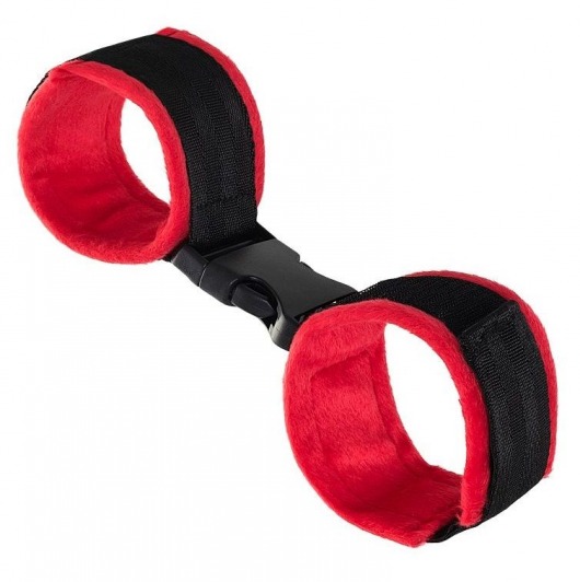 Красно-черные велюровые оковы Anonymo - ToyFa - купить с доставкой в Рыбинске