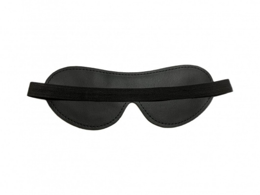 Черная лаковая маска на глаза из эко-кожи - БДСМ Арсенал - купить с доставкой в Рыбинске