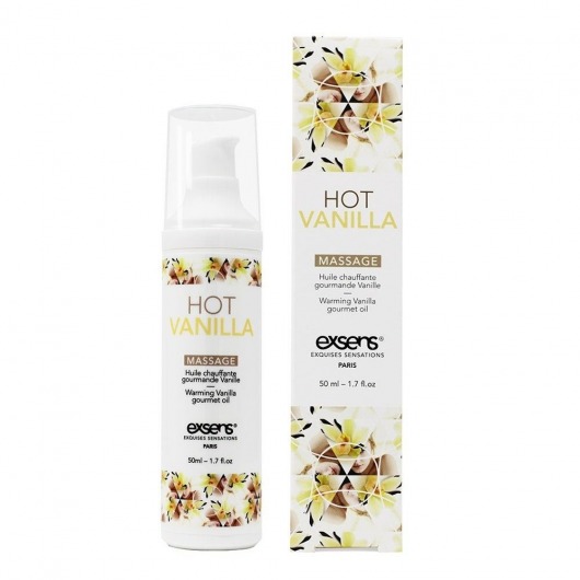 Разогревающее массажное масло с ароматом ванили Gourmet Hot Vanilla - 50 мл. - Exsens - купить с доставкой в Рыбинске
