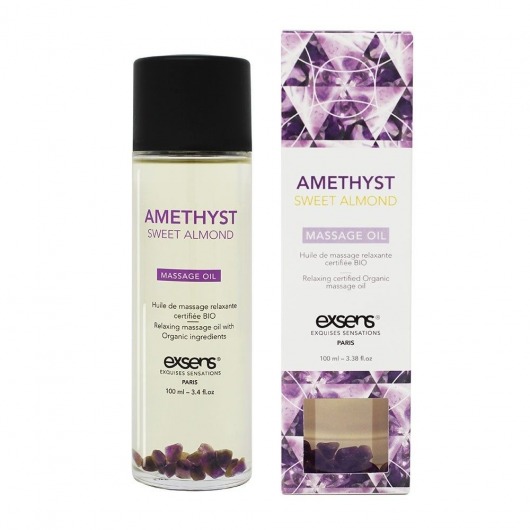 Органическое массажное масло AMETHYST SWEET ALMOND - 100 мл. - Exsens - купить с доставкой в Рыбинске