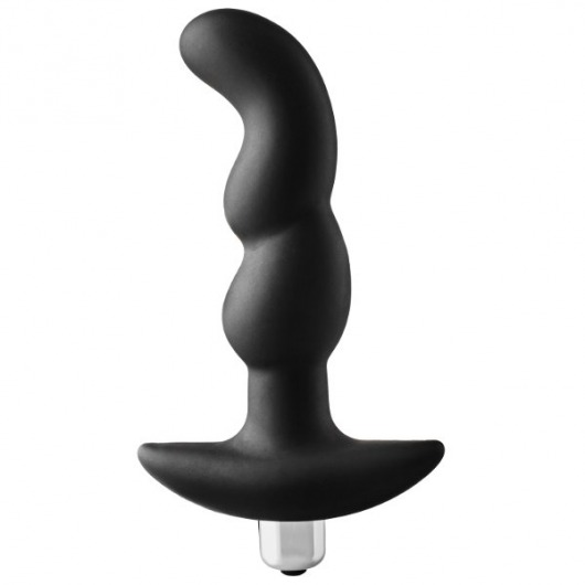 Черная вибропробка для простаты FantASStic Vibrating Prostate Plug - 14,5 см. - Dream Toys - в Рыбинске купить с доставкой