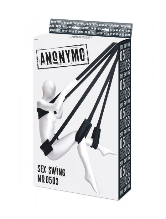 Черные секс-качели Anonymo №0503 - ToyFa - купить с доставкой в Рыбинске