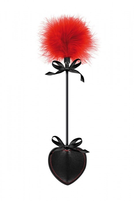 Стек с пуховкой Sweet Caress Feather Whip - 44 см. - Sweet Caress - купить с доставкой в Рыбинске