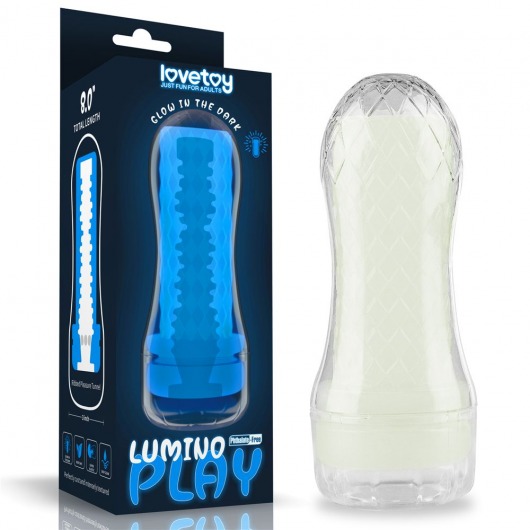 Светящийся в темноте мастурбатор Lumino Play Masturbator Ribbed - Lovetoy - в Рыбинске купить с доставкой