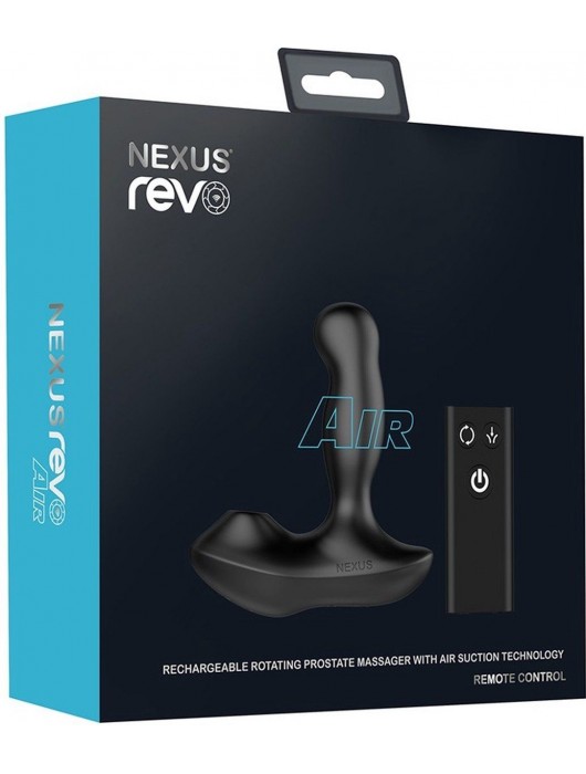 Черный вибратор-ротатор для стимуляции простаты Nexus Revo Air - Nexus Range - в Рыбинске купить с доставкой