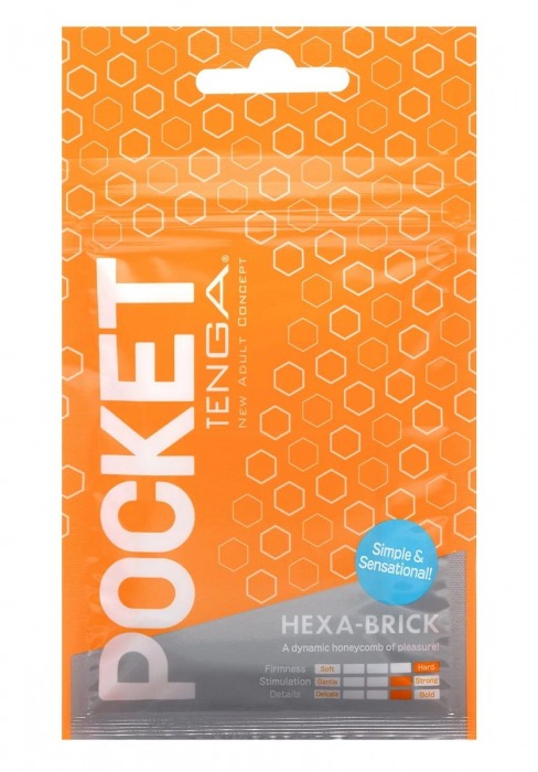 Карманный мастурбатор HEXA-BRICK - Tenga - в Рыбинске купить с доставкой