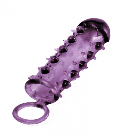 Закрытая фиолетовая насадка с пупырышками SAMURAI PENIS SLEEVE PURPLE - 14,5 см. - NMC - в Рыбинске купить с доставкой