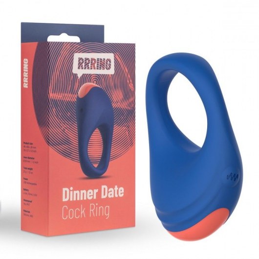 Синее эрекционное кольцо RRRING Dinner Date Cock Ring - FeelzToys - в Рыбинске купить с доставкой