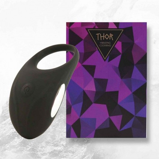 Черное эрекционное виброкольцо Thor Cockring - FeelzToys - в Рыбинске купить с доставкой