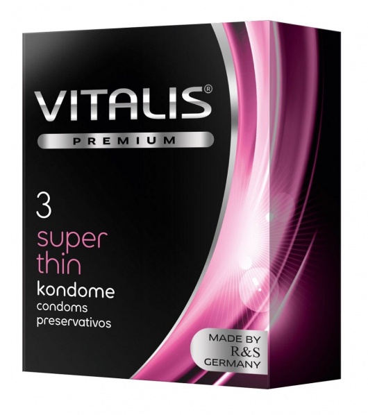Ультратонкие презервативы VITALIS PREMIUM super thin - 3 шт. - Vitalis - купить с доставкой в Рыбинске