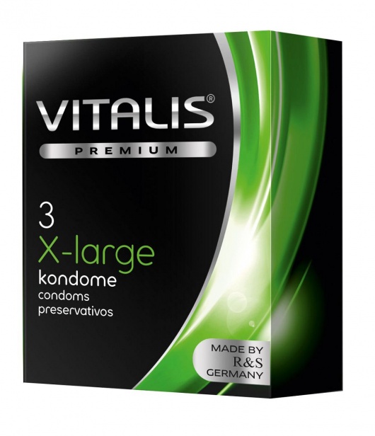 Презервативы увеличенного размера VITALIS PREMIUM x-large - 3 шт. - Vitalis - купить с доставкой в Рыбинске