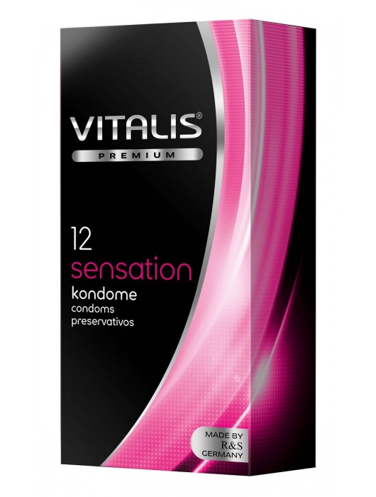Презервативы VITALIS PREMIUM sensation с пупырышками и кольцами - 12 шт. - Vitalis - купить с доставкой в Рыбинске