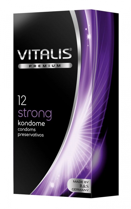 Презервативы с утолщённой стенкой VITALIS PREMIUM strong - 12 шт. - Vitalis - купить с доставкой в Рыбинске