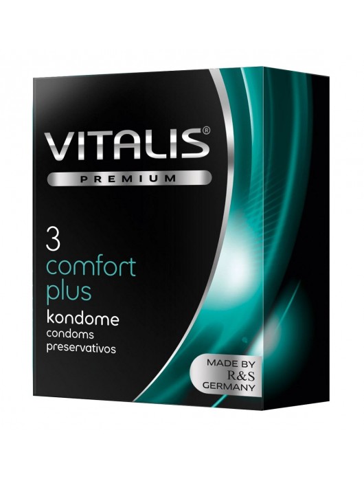 Контурные презервативы VITALIS PREMIUM comfort plus - 3 шт. - Vitalis - купить с доставкой в Рыбинске