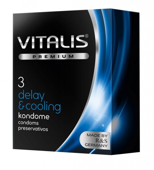 Презервативы VITALIS PREMIUM delay   cooling с охлаждающим эффектом - 3 шт. - Vitalis - купить с доставкой в Рыбинске