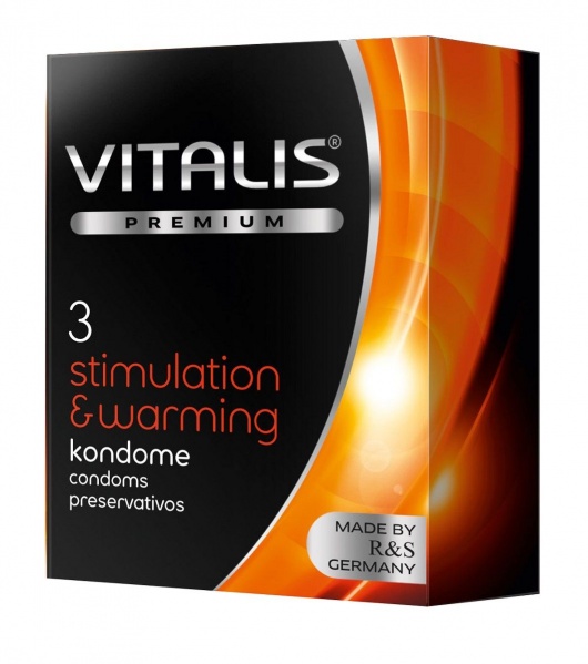 Презервативы VITALIS PREMIUM stimulation   warming с согревающим эффектом - 3 шт. - Vitalis - купить с доставкой в Рыбинске