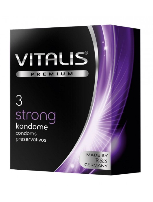 Презервативы с утолщенной стенкой VITALIS PREMIUM strong - 3 шт. - Vitalis - купить с доставкой в Рыбинске