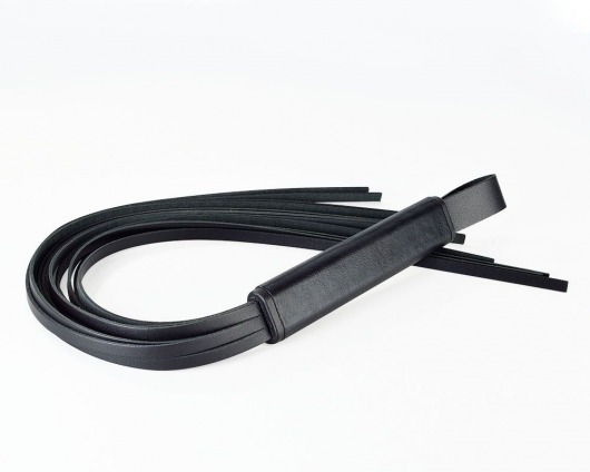 Черная кожаная плеть  Клео  - 60 см. - Sitabella - купить с доставкой в Рыбинске