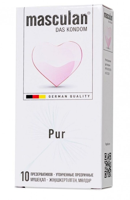 Супертонкие презервативы Masculan Pur - 10 шт. - Masculan - купить с доставкой в Рыбинске