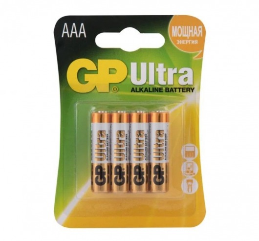 Батарейки алкалиновые GP Ultra Alkaline 24А AАA/LR03 - 4 шт. - Элементы питания - купить с доставкой в Рыбинске