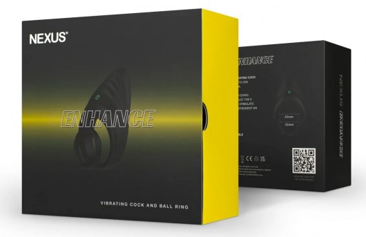 Черное эрекционное виброкольцо Nexus Enhance - Nexus Range - в Рыбинске купить с доставкой