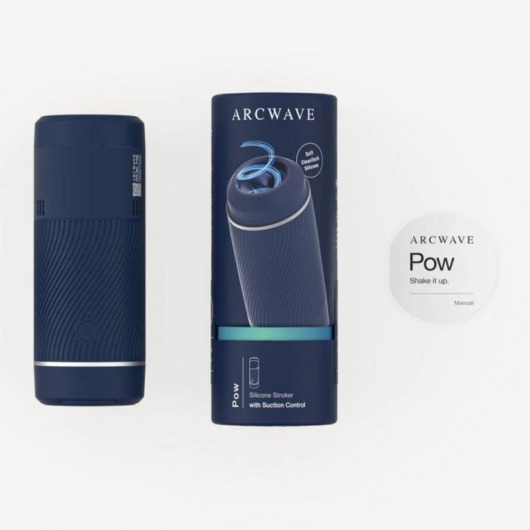 Синий мастурбатор с контролем всасывания Arcwave Pow Stroker - Arcwave - в Рыбинске купить с доставкой