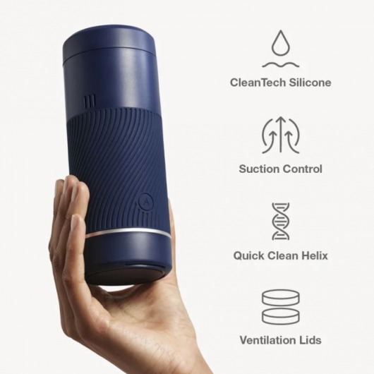 Синий мастурбатор с контролем всасывания Arcwave Pow Stroker - Arcwave - в Рыбинске купить с доставкой