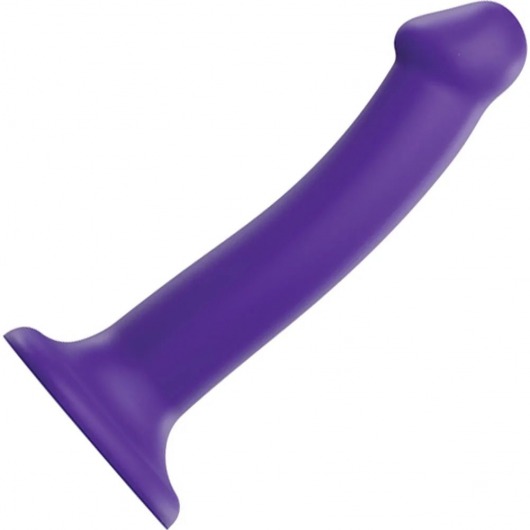 Фиолетовый фаллоимитатор-насадка Strap-On-Me Dildo Dual Density size M - 18 см. - Strap-on-me - купить с доставкой в Рыбинске