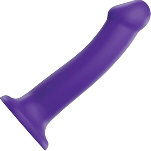 Фиолетовый фаллоимитатор-насадка Strap-On-Me Dildo Dual Density size L - 19 см. - Strap-on-me - купить с доставкой в Рыбинске