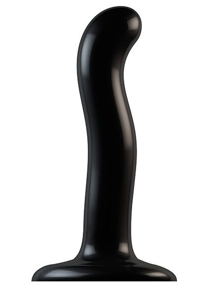 Черный фаллоимитатор-насадка Strap-On-Me P G spot Dildo size S - 16,4 см. - Strap-on-me - купить с доставкой в Рыбинске