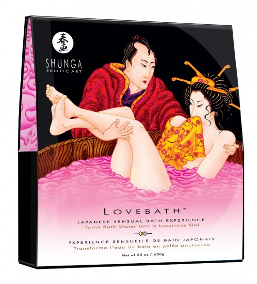 Соль для ванны Lovebath Dragon Fruit, превращающая воду в гель - 650 гр. - Shunga - купить с доставкой в Рыбинске