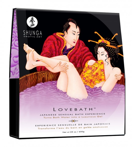 Соль для ванны Lovebath Sensual lotus, превращающая воду в гель - 650 гр. - Shunga - купить с доставкой в Рыбинске