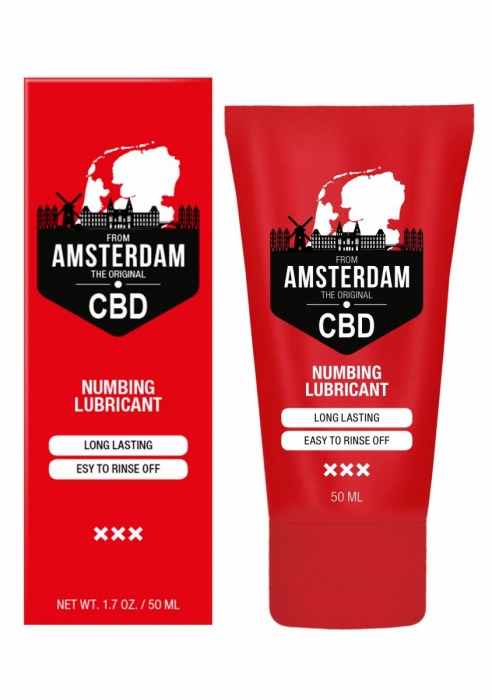 Пролонгирующий лубрикант Numbing CBD from Amsterdam - 50 мл. - Shots Media BV - купить с доставкой в Рыбинске