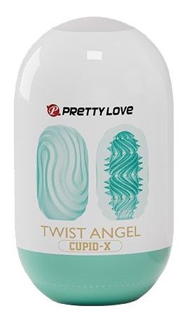 Бирюзовый мастурбатор-яйцо Twist Angel - Baile - в Рыбинске купить с доставкой
