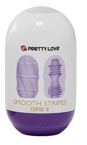Сиреневый мастурбатор-яйцо Smooth Stripes - Baile - в Рыбинске купить с доставкой
