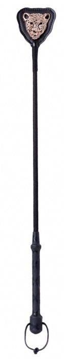 Чёрный стек с фигуркой леопарда на наконечнике - 21 см. - ToyFa - купить с доставкой в Рыбинске