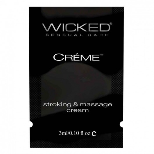 Крем для массажа и мастурбации Wicked Stroking and Massage Creme - 3 мл. - Wicked - купить с доставкой в Рыбинске