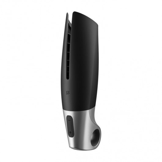 Черный мастурбатор с вибрацией Power Masturbator - Satisfyer - в Рыбинске купить с доставкой