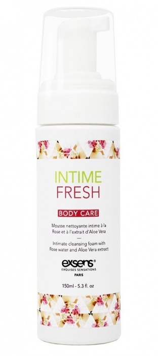 Органическая интимная очищающая пенка Intime Fresh - 150 мл. - Exsens - купить с доставкой в Рыбинске
