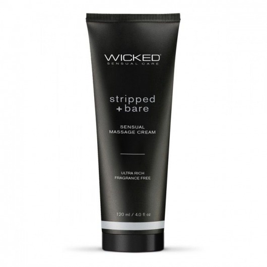 Массажный легкий крем WICKED Stripped plus Bare - 120 мл. - Wicked - купить с доставкой в Рыбинске