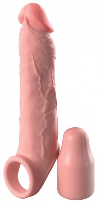 Телесная насадка-удлинитель 2 Inch Silicone X-tension with Strap - 20,3 см. - Pipedream - в Рыбинске купить с доставкой