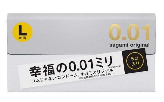 Презервативы Sagami Original 0.02 L-size увеличенного размера - 5 шт. - Sagami - купить с доставкой в Рыбинске